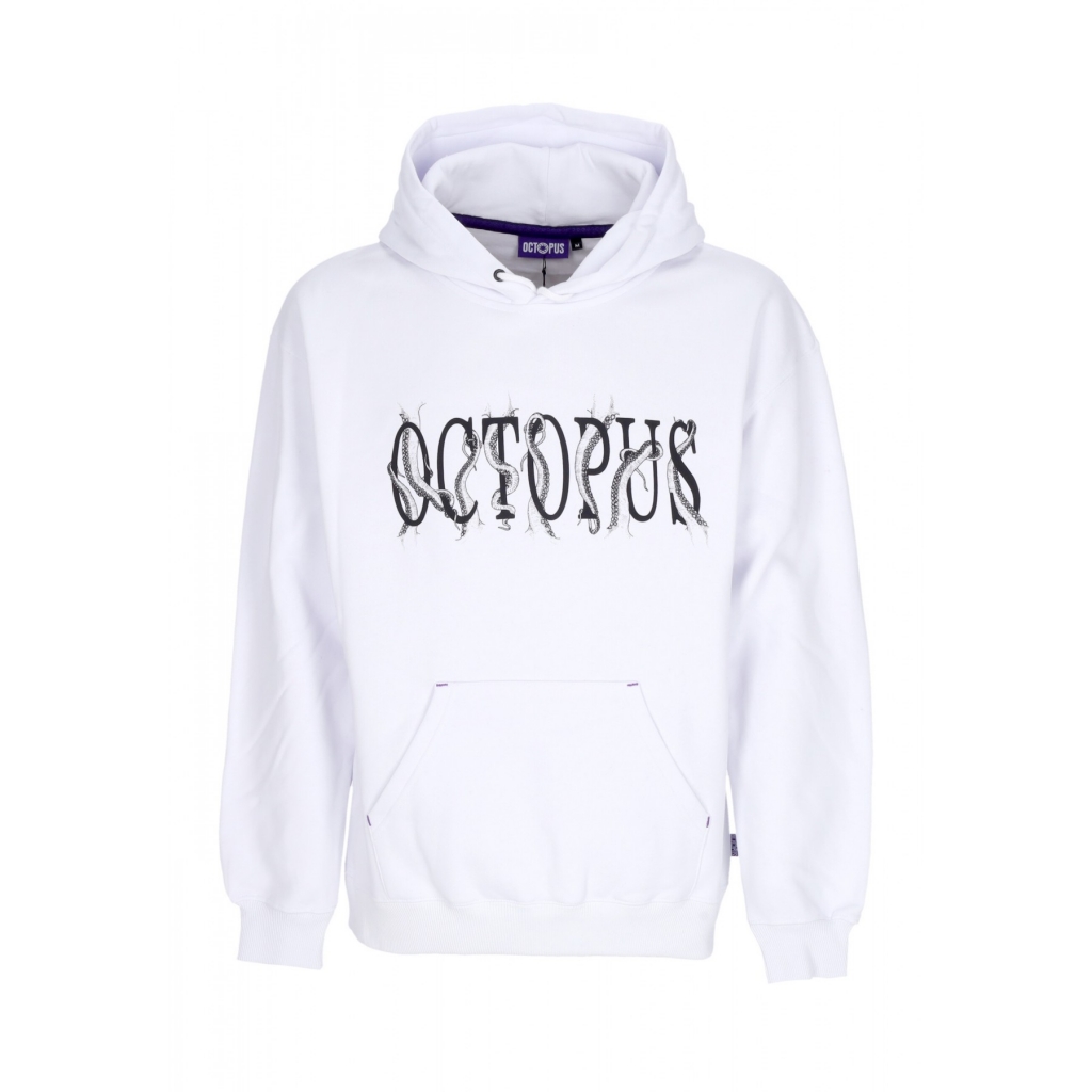 felpa cappuccio uomo tentacles logo hoodie WHITE