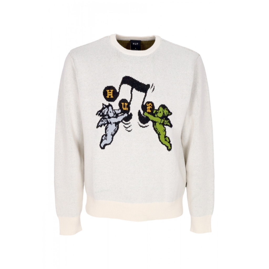 maglione uomo song intarsia sweater LINEN