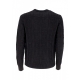 maglione uomo interlaced jacquard overdyed crew BLACK