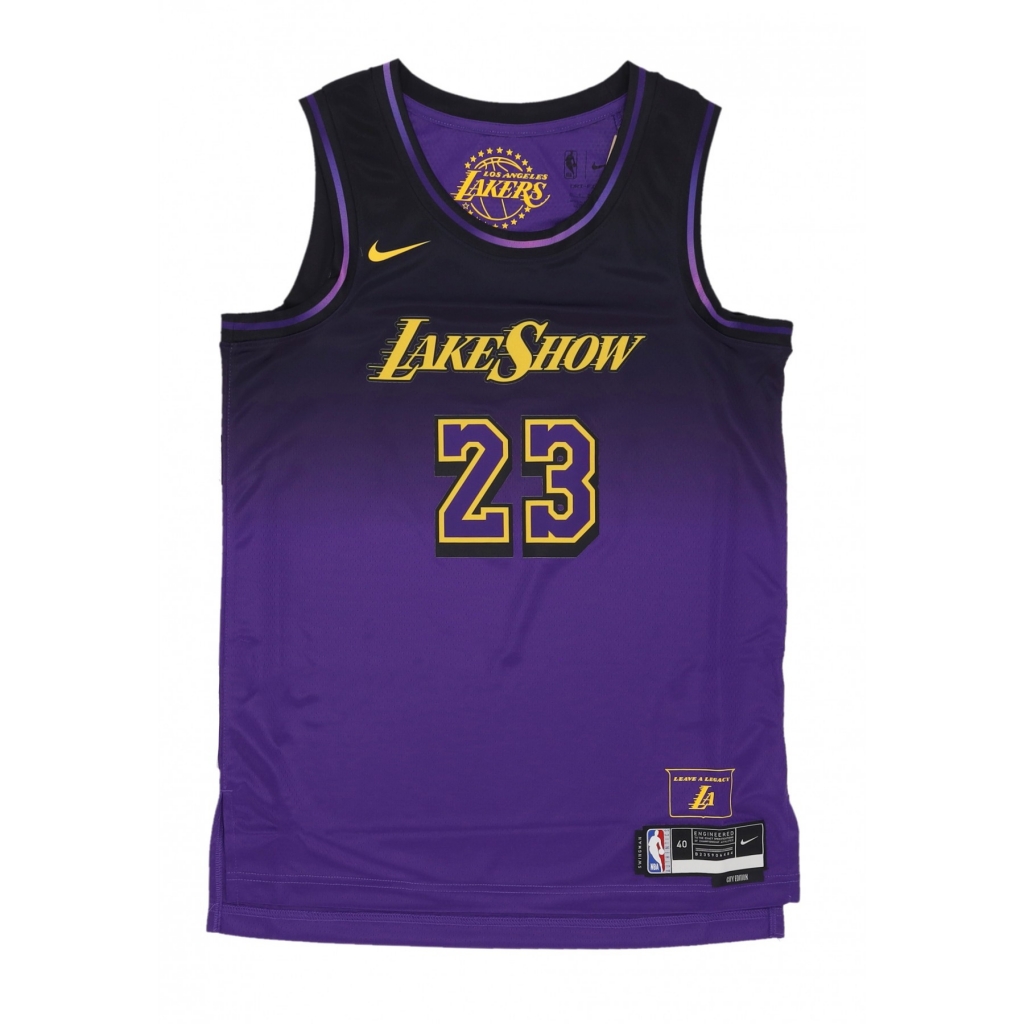 canotta basket uomo nba city edition 2024/25 dri-fit swingman jersey no 23 lebron james loslak FIELD PURPLE