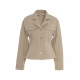 Blazer gessato Rayures beige