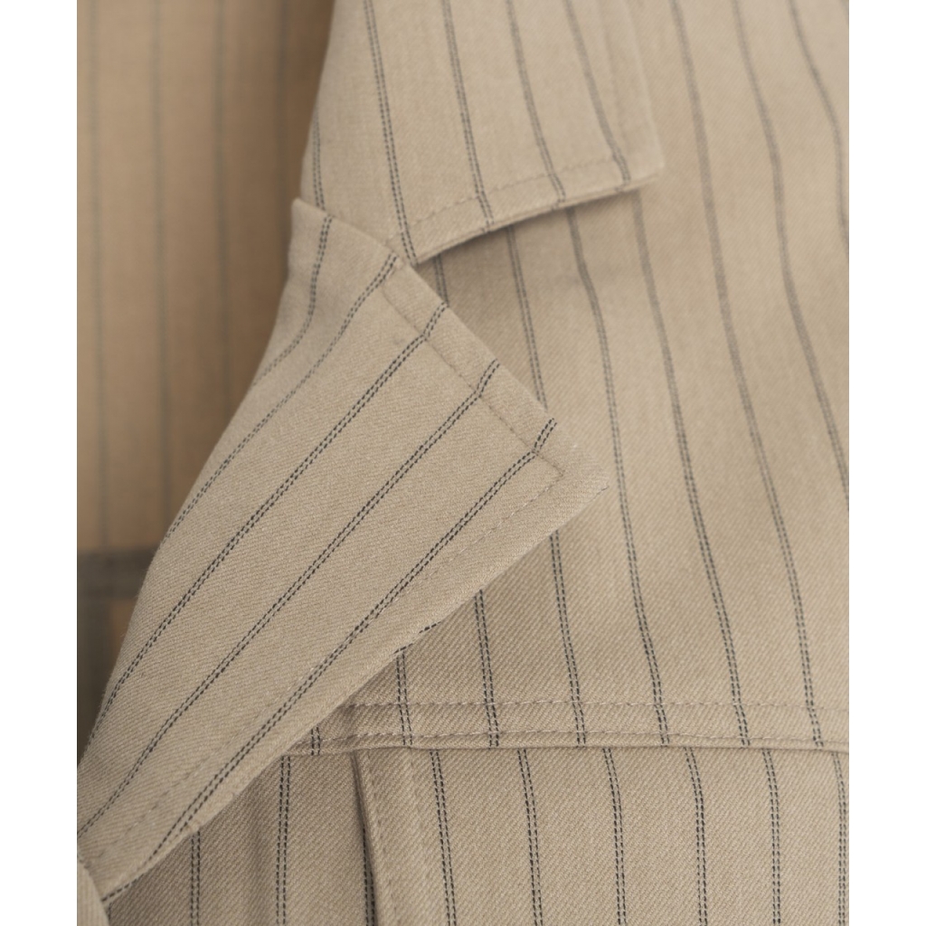 Blazer gessato Rayures beige