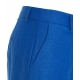 Pantaloni wide leg in lino blu