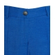 Pantaloni wide leg in lino blu