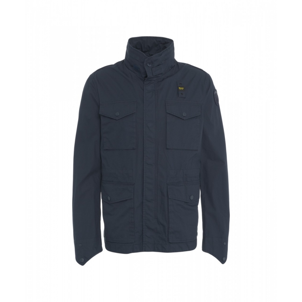 Blouson sfoderato David blu scuro