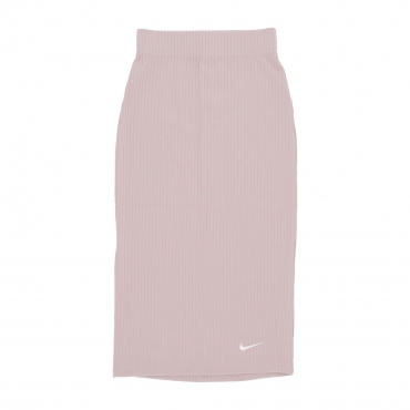 gonna donna w sportswear ribbed jersey skirt DIFFUSED TAUPE/WHITE