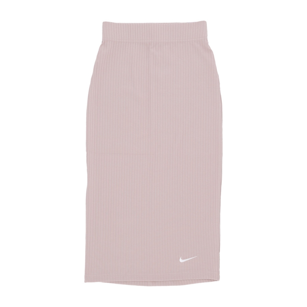 gonna donna w sportswear ribbed jersey skirt DIFFUSED TAUPE/WHITE