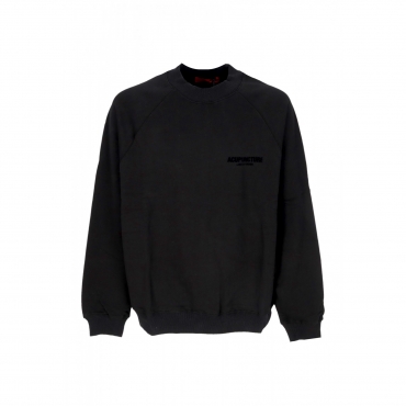 felpa leggera girocollo uomo acu crewneck BLACK