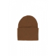 cappello uomo label cuff beanie BRONZE