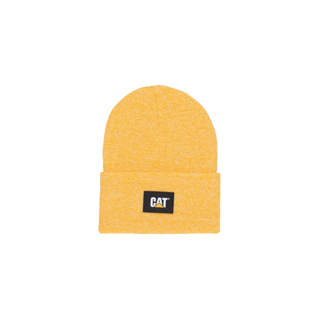 cappello uomo label cuff beanie YELLOW CREAM