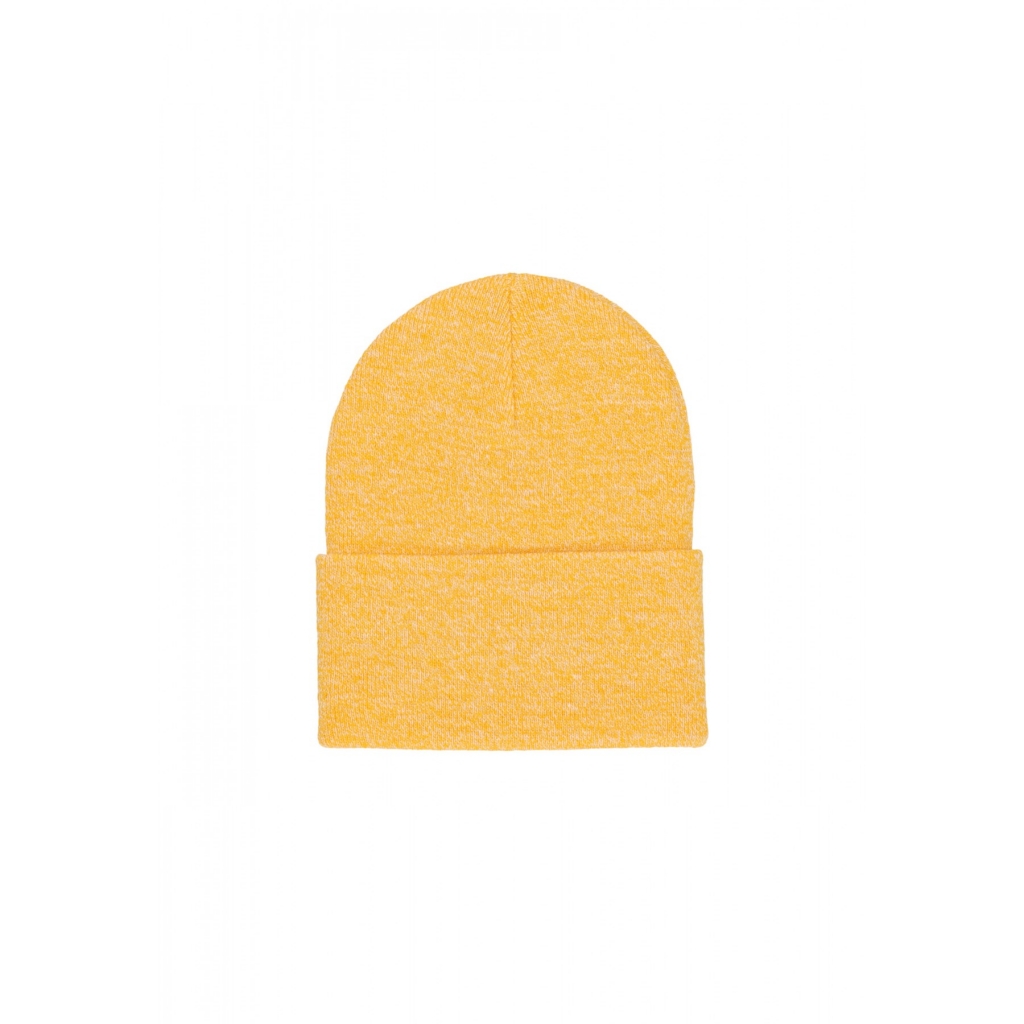 cappello uomo label cuff beanie YELLOW CREAM