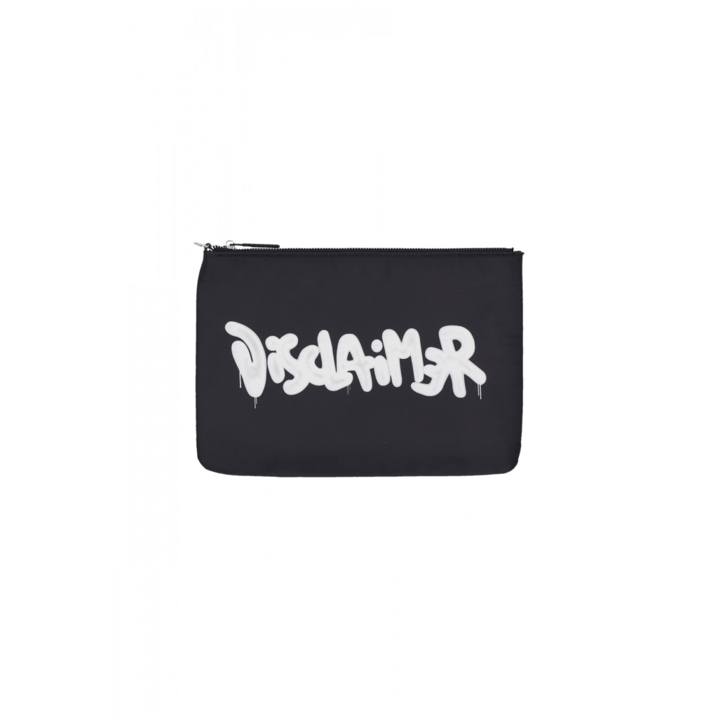 borsetta donna w logo clutch bag BLACK/WHITE