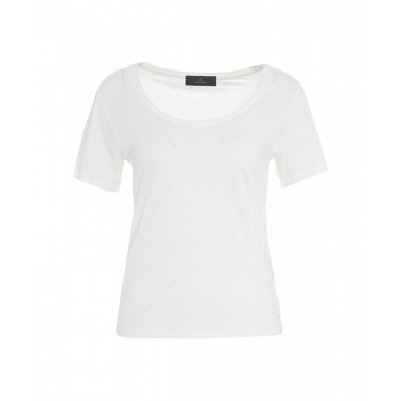 T-shirt a girocollo bianco