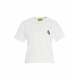 T-shirt con stampa sul retro bianco