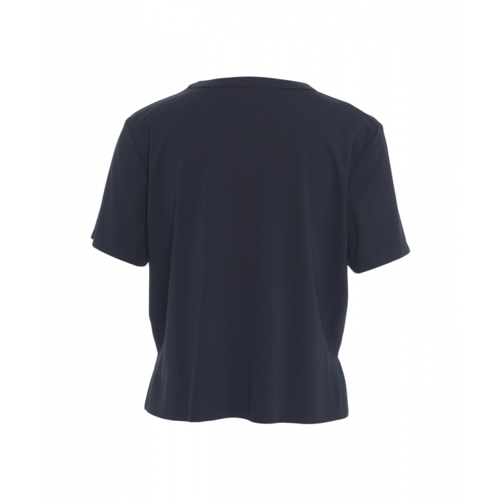 T-shirt in misto viscosa blu