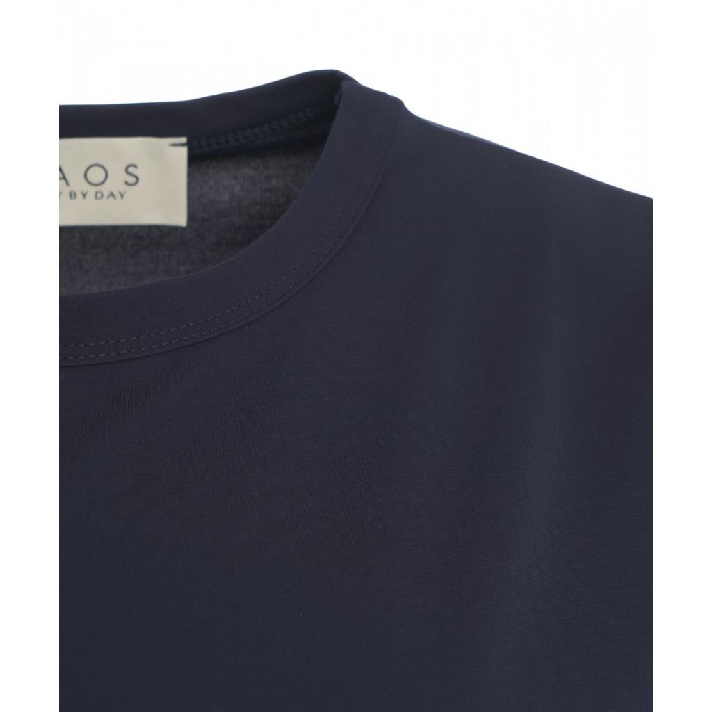 T-shirt in misto viscosa blu