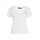 T-shirt con ricamo logo bianco