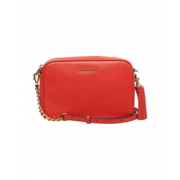 Borsa a tracolla in pelle Ginny rosso