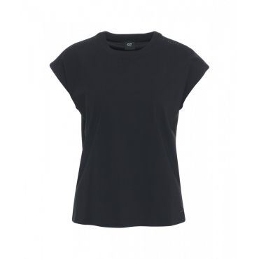 Top in jersey elasticizzato nero