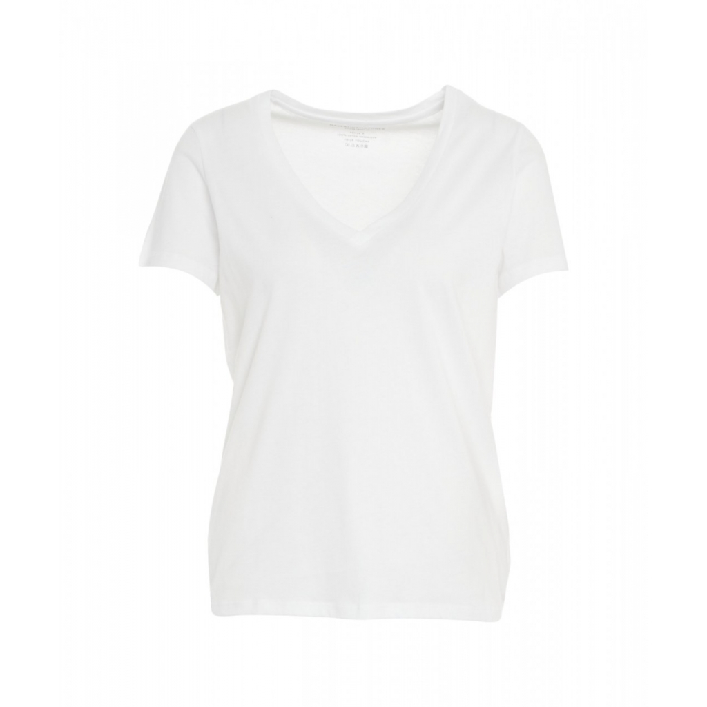 T-Shirt con scollo a V bianco