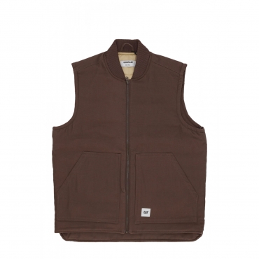 smanicato uomo classic canvas vest BROWN