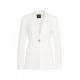 Blazer monopetto in scuba bianco