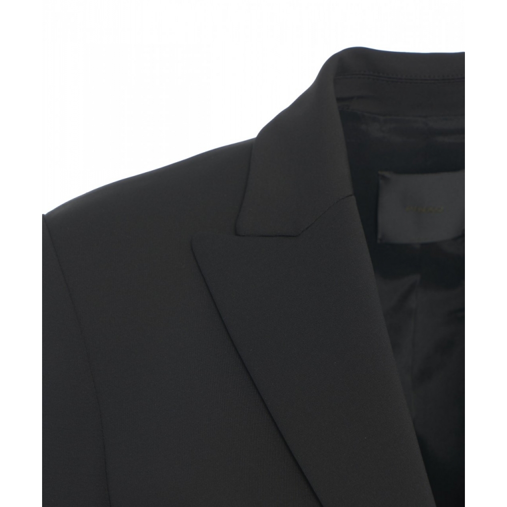 Blazer monopetto in scuba nero