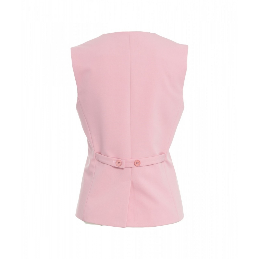 Gilet monopetto rosa