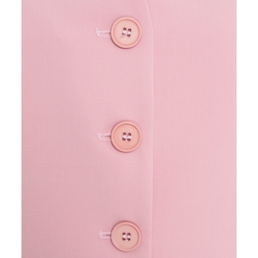 Gilet monopetto rosa