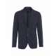 Blazer monopetto in lana vergine blu