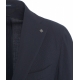 Blazer monopetto in lana vergine blu