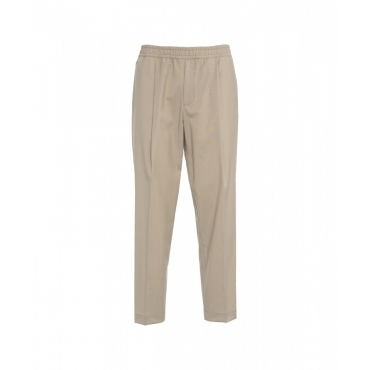 Pantaloni in lana vergine Savoys beige