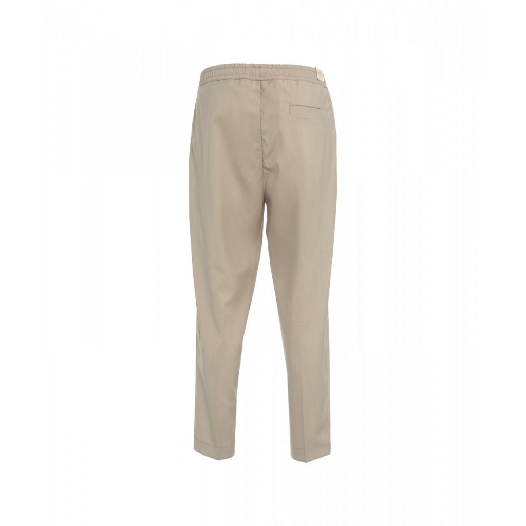 Pantaloni in lana vergine Savoys beige