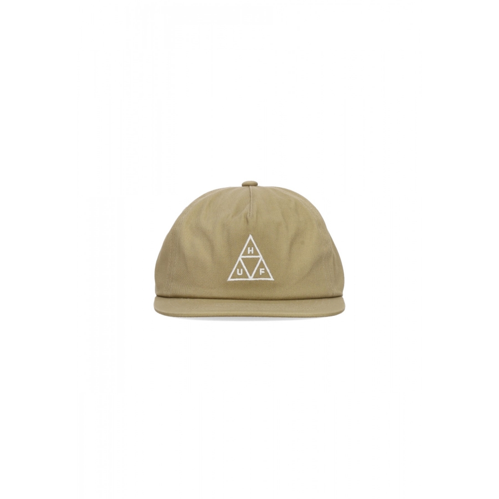 cappellino visiera piatta uomo set triple triangle snapback STONE