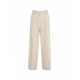 Pantaloni palazzo con pieghe beige