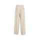 Pantaloni palazzo con pieghe beige