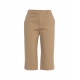 Pantaloni capri in cotone marrone chiaro