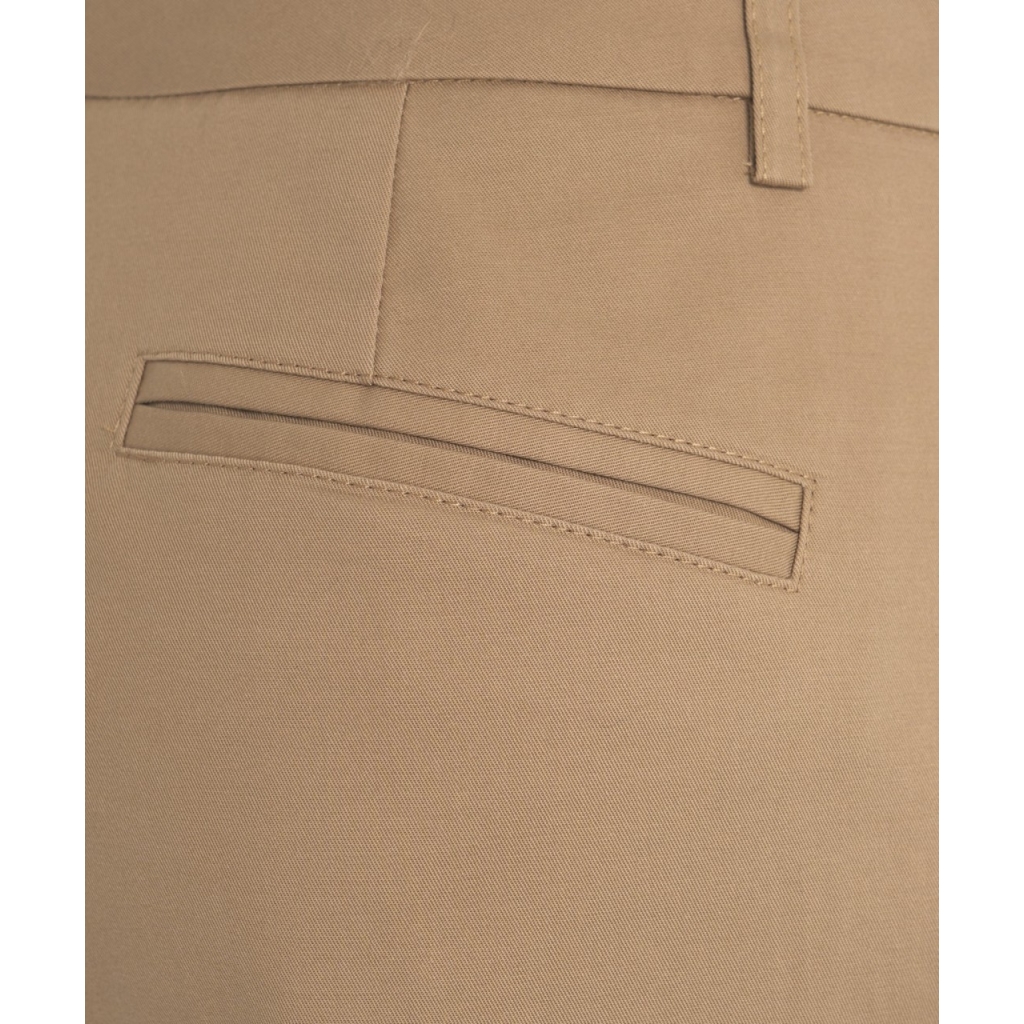 Pantaloni capri in cotone marrone chiaro