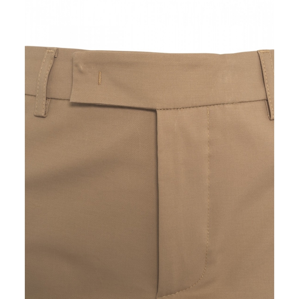 Pantaloni capri in cotone marrone chiaro