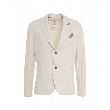 Blazer in misto lino Jake beige