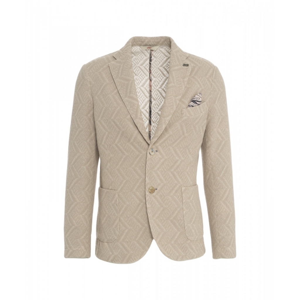 Blazer effetto uncinetto beige