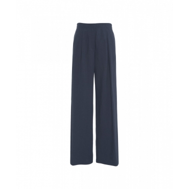 Pantaloni in misto lino Massif blu scuro