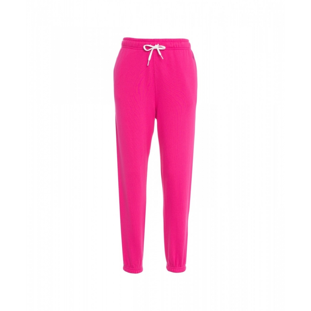 Jogger con logo ricamato pink