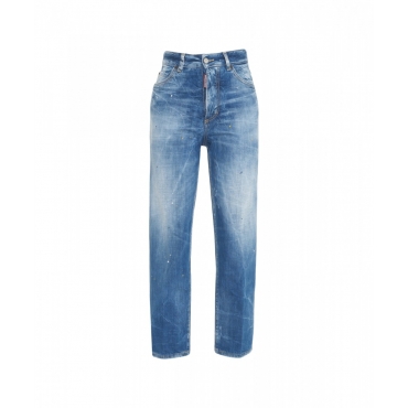 Jeans used look Boston azzurro