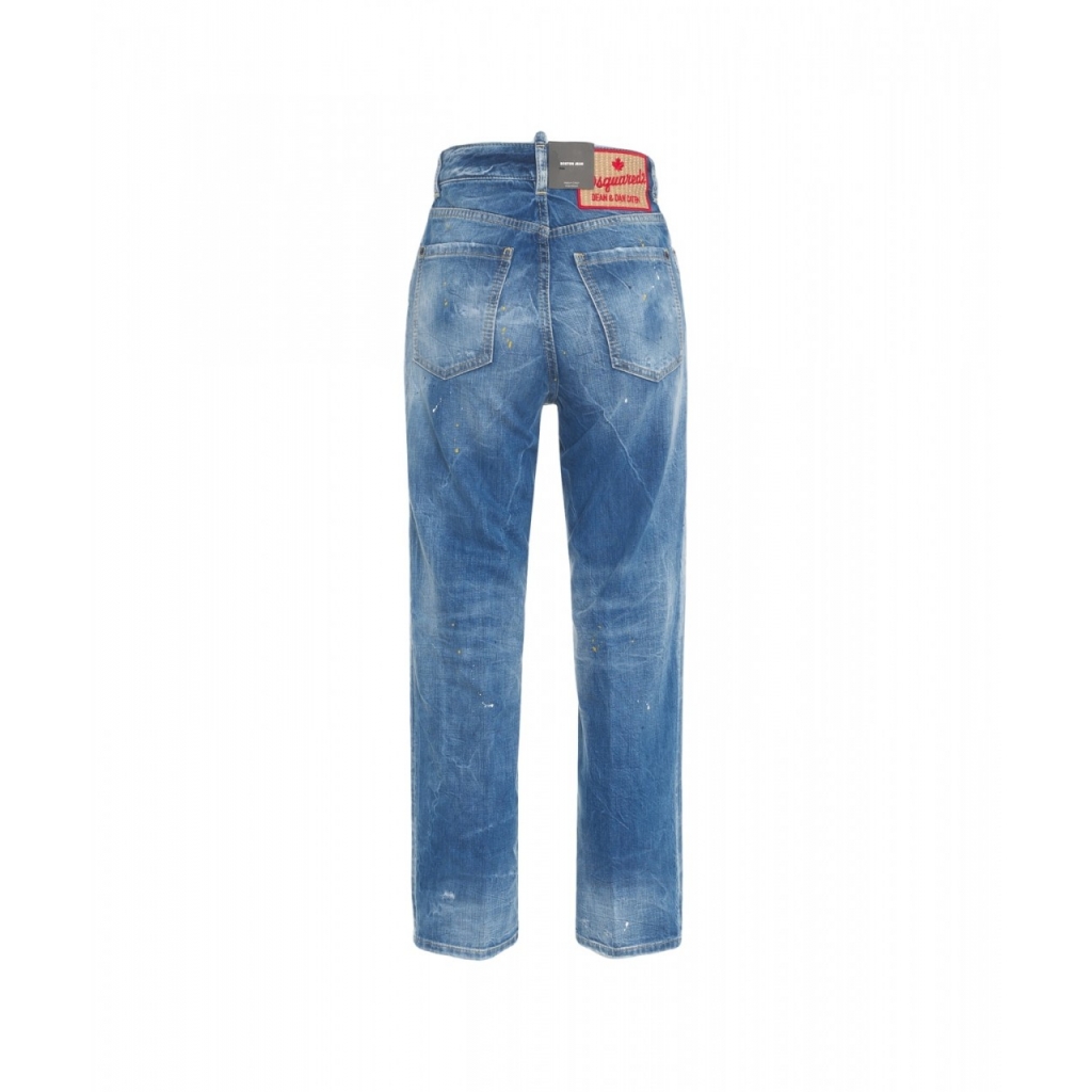 Jeans used look Boston azzurro