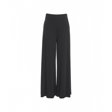 Pantaloni a gamba larga con stretch nero