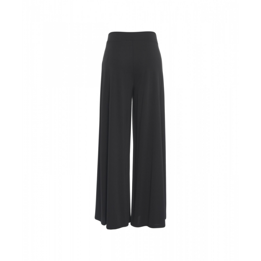 Pantaloni a gamba larga con stretch nero