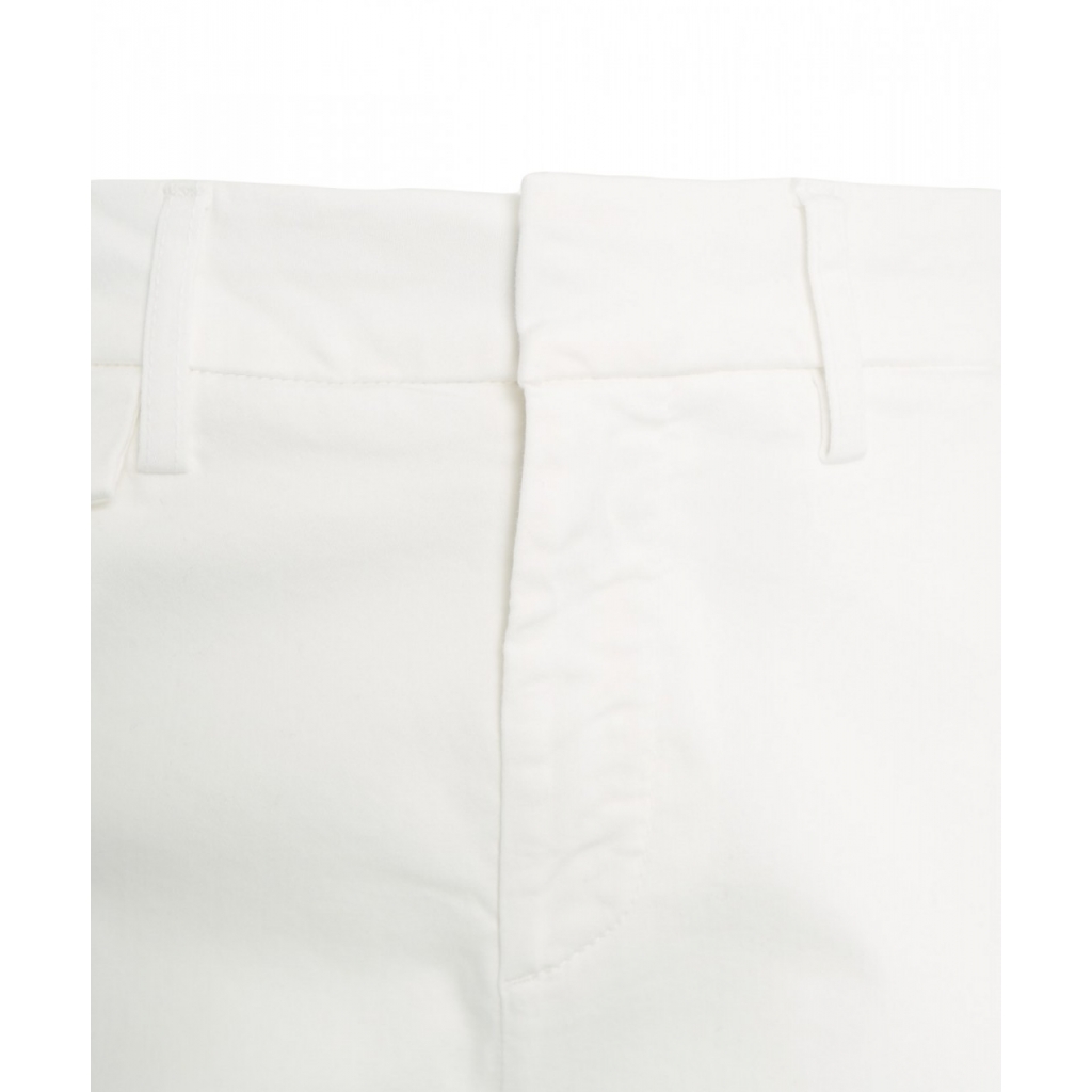 Pantaloni chino con applicazione bianco