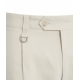 Pantaloni chino in misto lino bianco