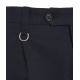 Pantaloni chino in misto lino blu